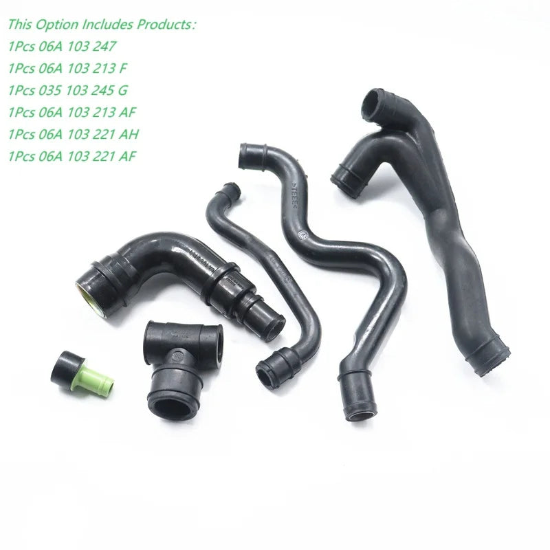 Crankcase Breather Hose Ventilation Vacuum Tube Check Valve Assembly For Audi A3 8L A4 B6 A6 C5 VW Golf 4 MK4 Jetta Passat B5