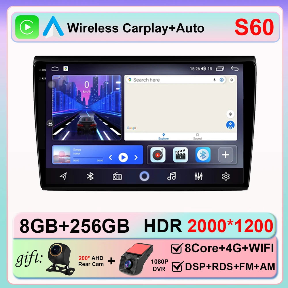 Android 16 For Fiat Bravo 198 2 II 2007 - 2014 2K QLED Stereo Car Radio Multimedia Video Player GPS 4G CarPlay