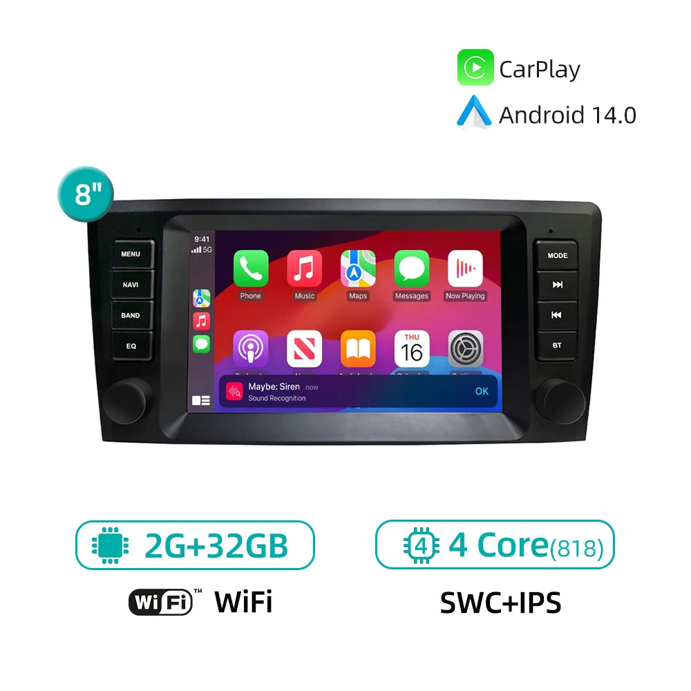 Android 14.0 For VOLVO S60 S40 V40 V70 XC70 XC90 2000-2004 CarPlay 4G WiFi Navigation Bluetooth Multimedia Player DSP Car Radio