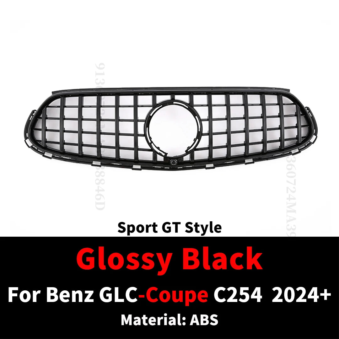 Sport Middle Mesh Front Radiator Grid Bumper Grille Grill For Mercedes C254 Benz New GLC Coupe 2024+ GT Style Tuning Accessories