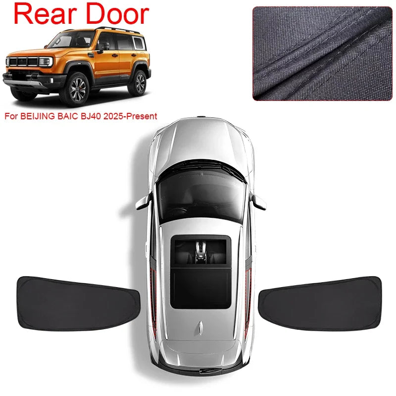 Car Black For BEIJING BAIC BJ40 2025-2026 Window Privacy Sunshade Auto Anti-UV Heat Insulation Protect Cover Interior Accessory