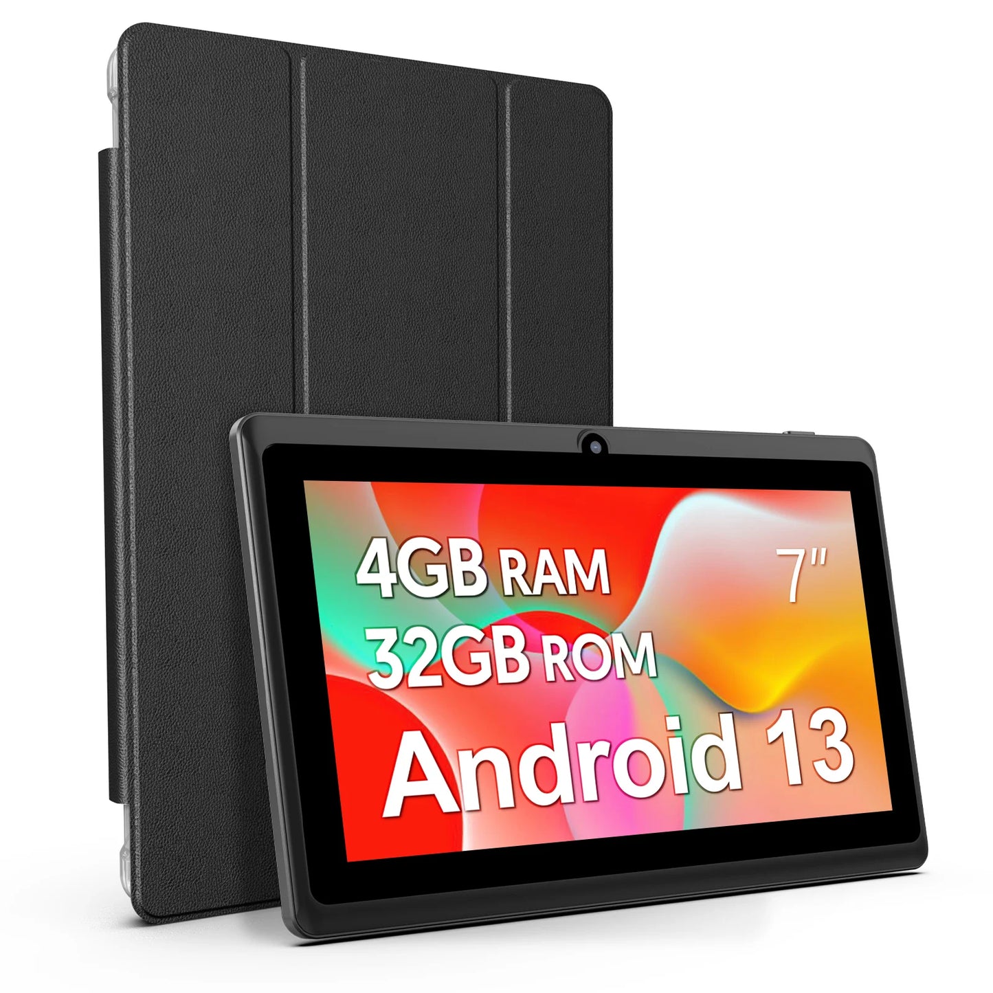 7 inç Android 13 Tablet - 4GB RAM, 32GB Depolama, 3500mAh Pil, HD IPS Ekran, Çift Kamera, WiFi, Bluetooth