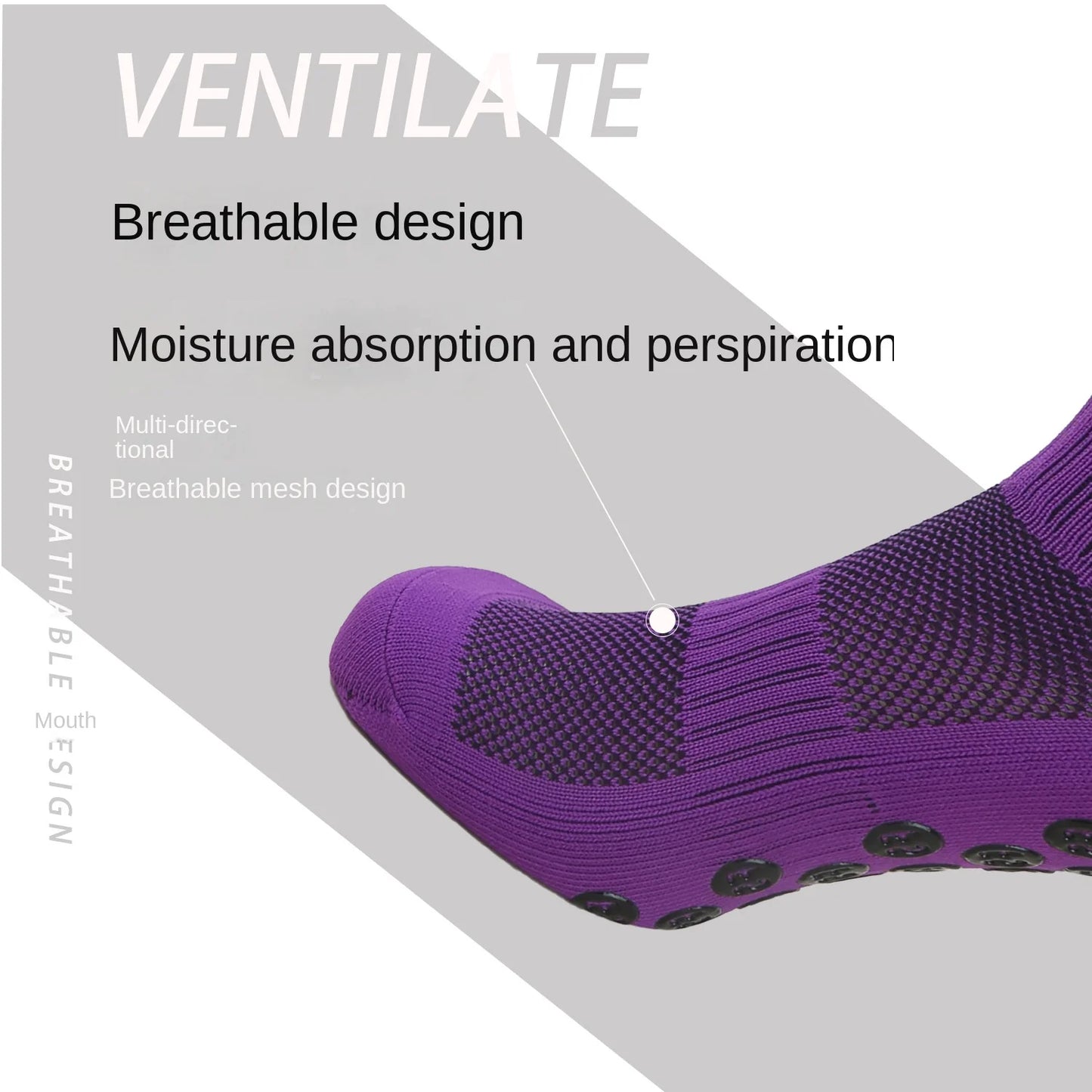 Football socks, men's mid length sports socks, running socks, anti slip thick towel bottom, wear-resistant
