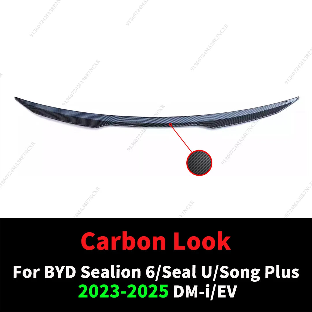 Air Deflector Boot Lip Mid Rear Spoiler Wing For BYD Seal U Sealion 6 Song Plus 2023-2025 DM-i or EV Tuning Accessories