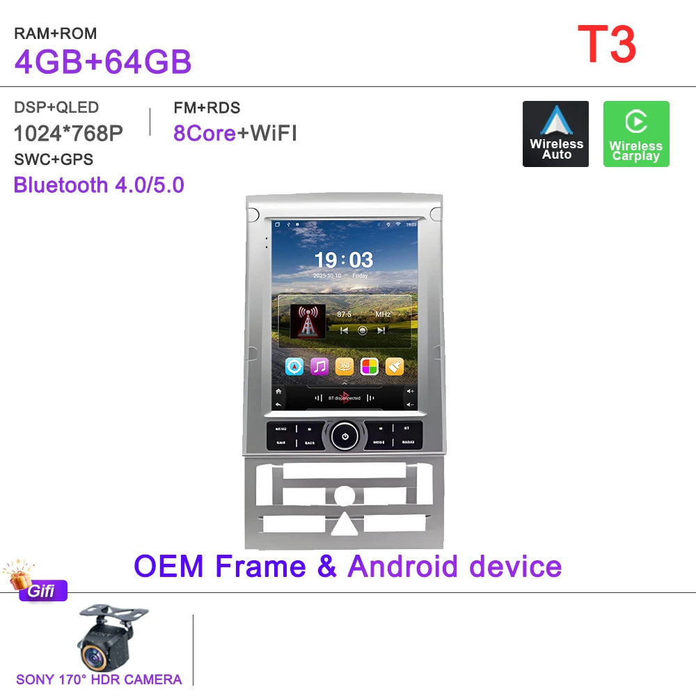 Android 16 9.7 inch Car Radio For Peugeot 407 2004-2008 Multimedia Video Player Navigation GPS Stereo Touch Screen Carplay dvd