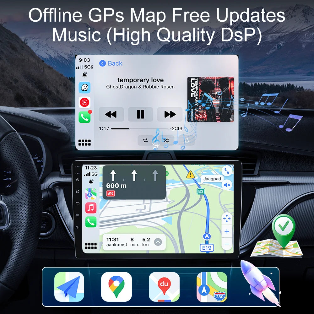 Car GPS Android 16 For Ford Ranger 2015 - 2022 Multimedia Auto Radio Player Navigation Stereo Head Unit No 2din DVD Touch Screen