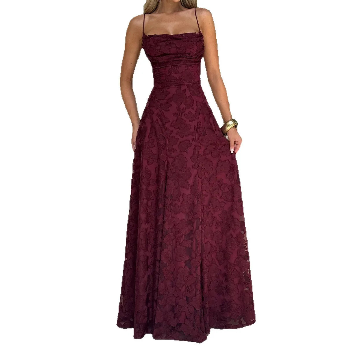 Di Yun Europe and the United States Elegant Temperament Condole Belt a Long Skirt Dress Women's 2026 Autumn and Winter Independe