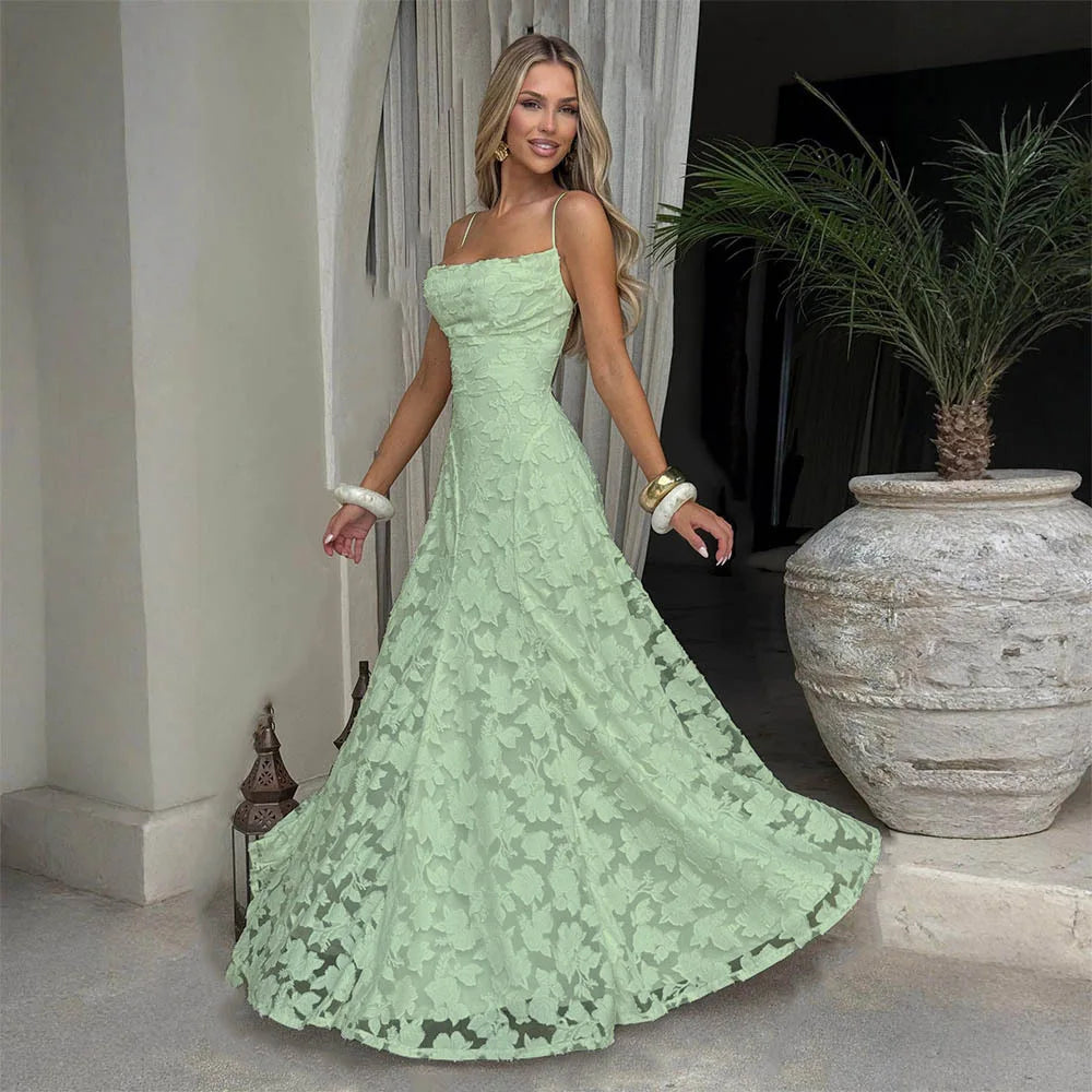 Women's Dress New Fashionable Hollowed-out Off-the-shoulder Versatile Spicy Girl Style Sexy Suspender Dresses