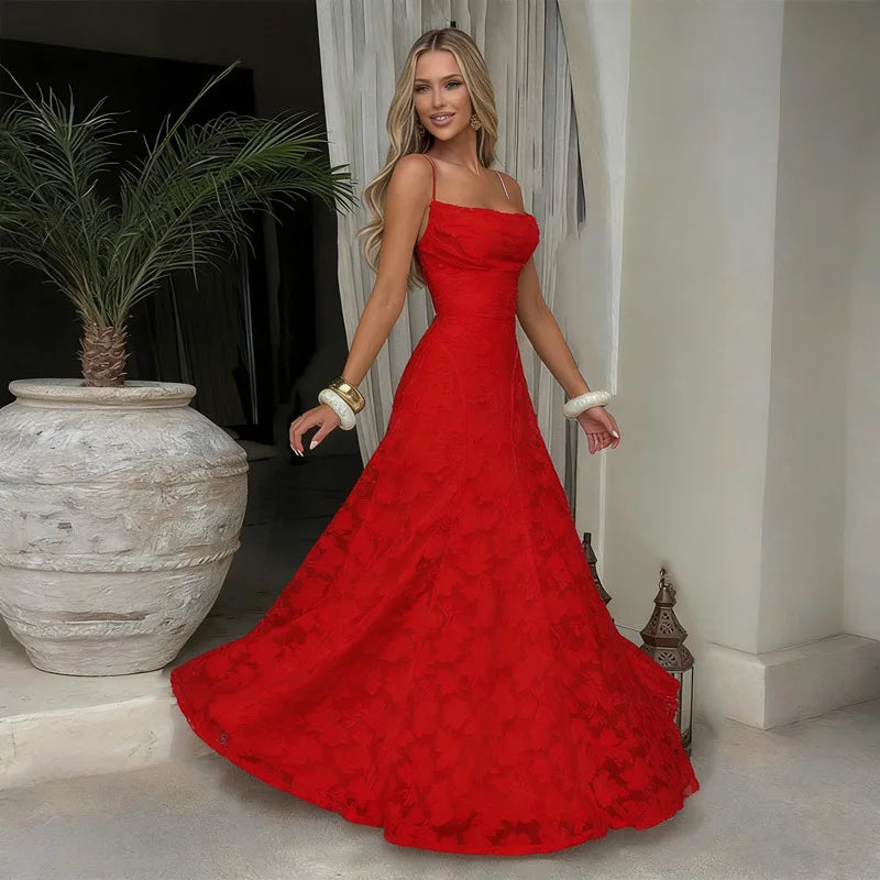 Women's Dress New Fashionable Hollowed-out Off-the-shoulder Versatile Spicy Girl Style Sexy Suspender Dresses