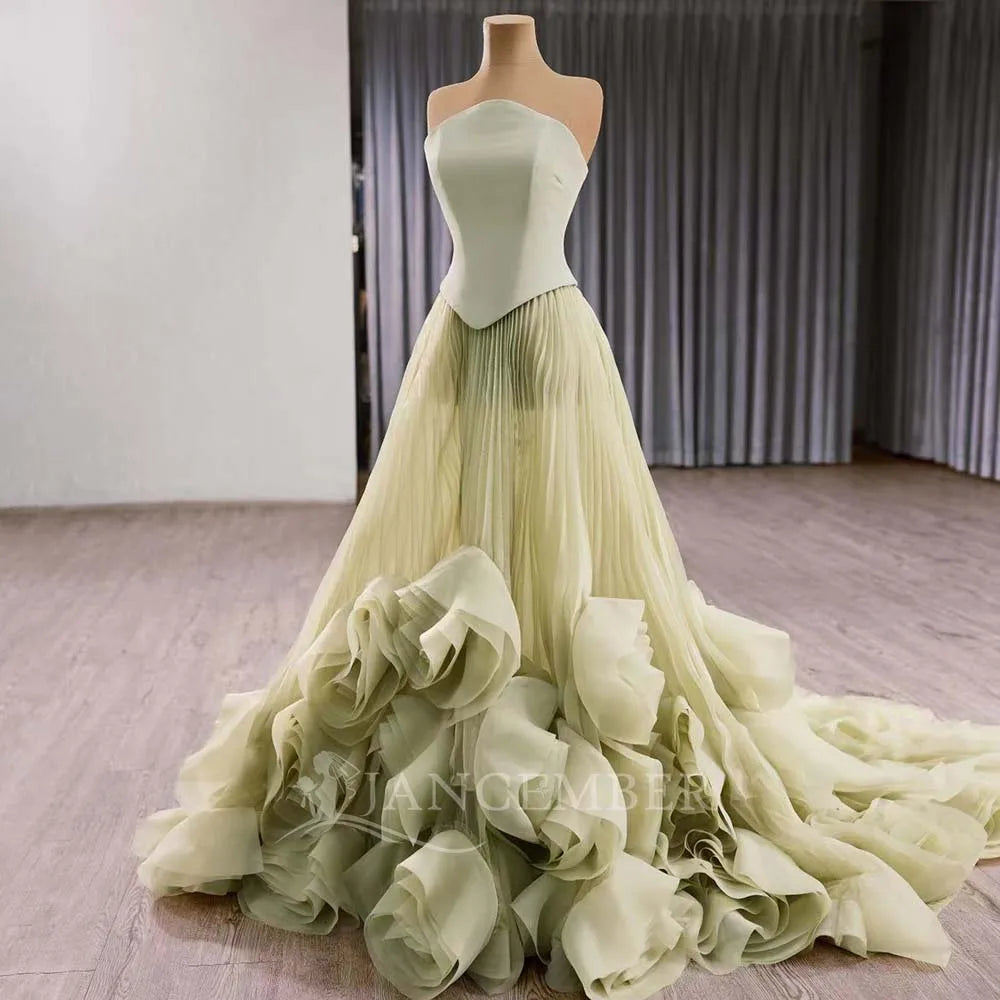 Jancember 251011 Chic Ruffle Sleeveless Evening Gowns Dresses for Party