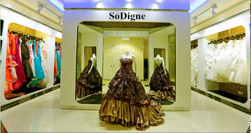 SoDigne 2026 Burgundy Satin Evening Dresses Mermaid Off Shoulder Prom Gowns Flowers Ruffles Draped Party Guest Dress Customized