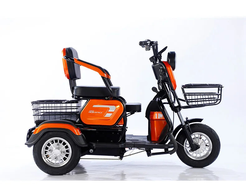 New Cargo Tricycle Home Small Electric Three-wheeled Open Body 600W/800W/1000W Lead Acid Battery