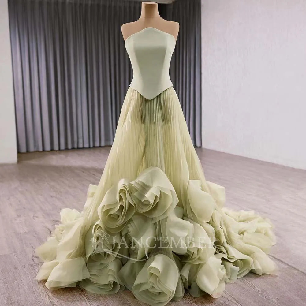 Jancember 251011 Chic Ruffle Sleeveless Evening Gowns Dresses for Party