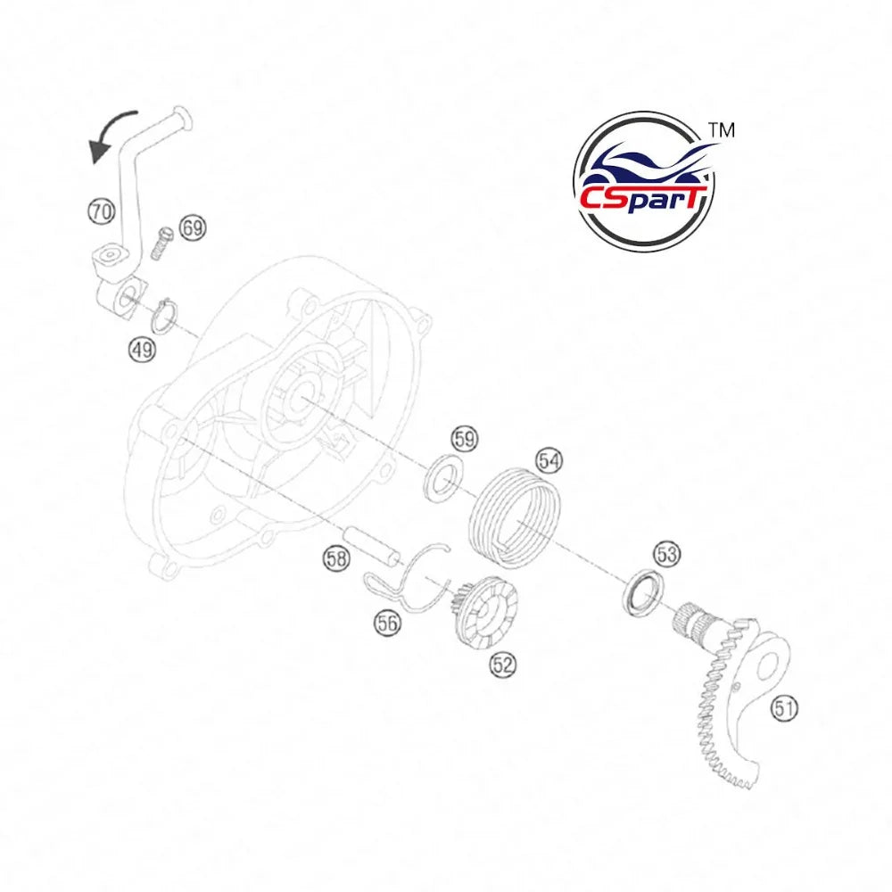 Crankcase Cover Right Gear Kick Starter For  KTM 50 65 50CC 65CC SX  Air Water Cooled Pro JR LC  PRO SR 2001~2008
