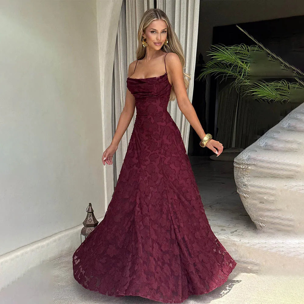 Women's Dress New Fashionable Hollowed-out Off-the-shoulder Versatile Spicy Girl Style Sexy Suspender Dresses