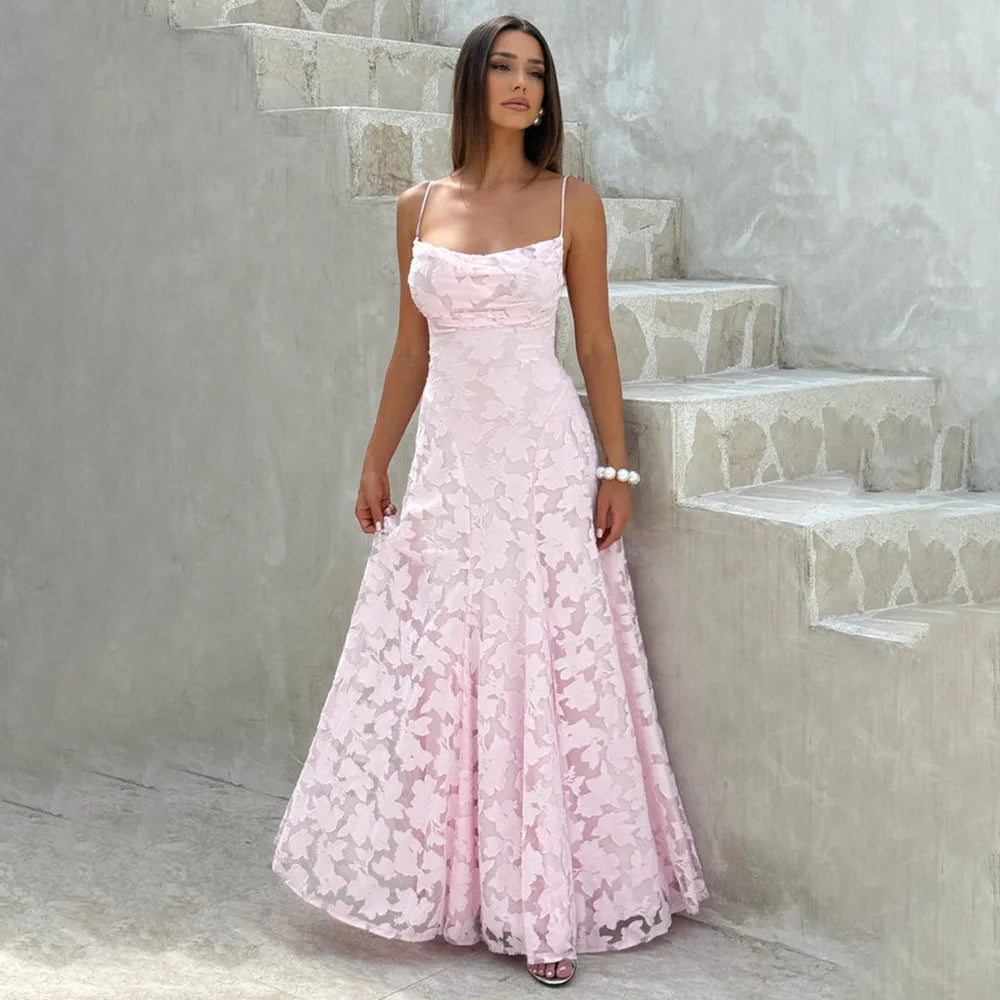 Women's Dress New Fashionable Hollowed-out Off-the-shoulder Versatile Spicy Girl Style Sexy Suspender Dresses
