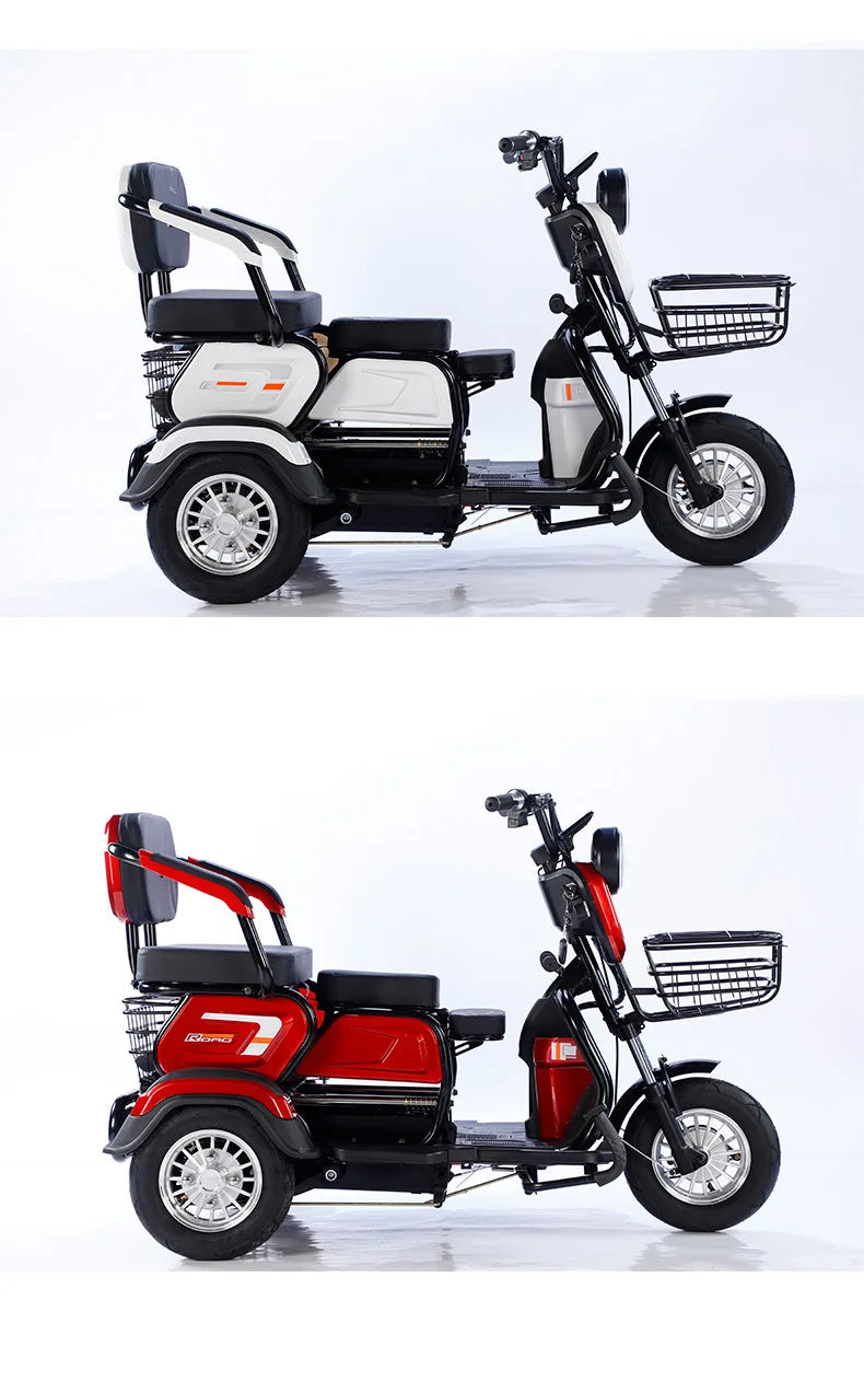 New Cargo Tricycle Home Small Electric Three-wheeled Open Body 600W/800W/1000W Lead Acid Battery