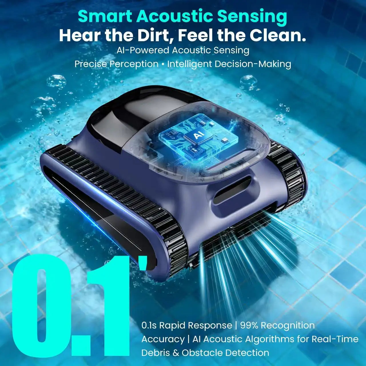 Smart Swimming Pool Robot Climbing Wall Eco-Friendly Pool Cleaning Robot with Lithium Battery for Above-Ground & In-Ground Pools