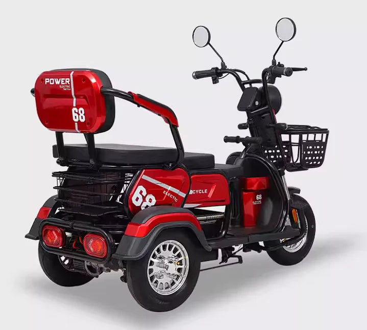 New Cargo Tricycle Home Small Electric Three-wheeled Open Body 600W/800W/1000W Lead Acid Battery