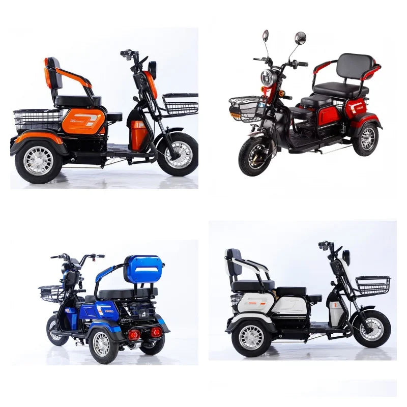 New Cargo Tricycle Home Small Electric Three-wheeled Open Body 600W/800W/1000W Lead Acid Battery