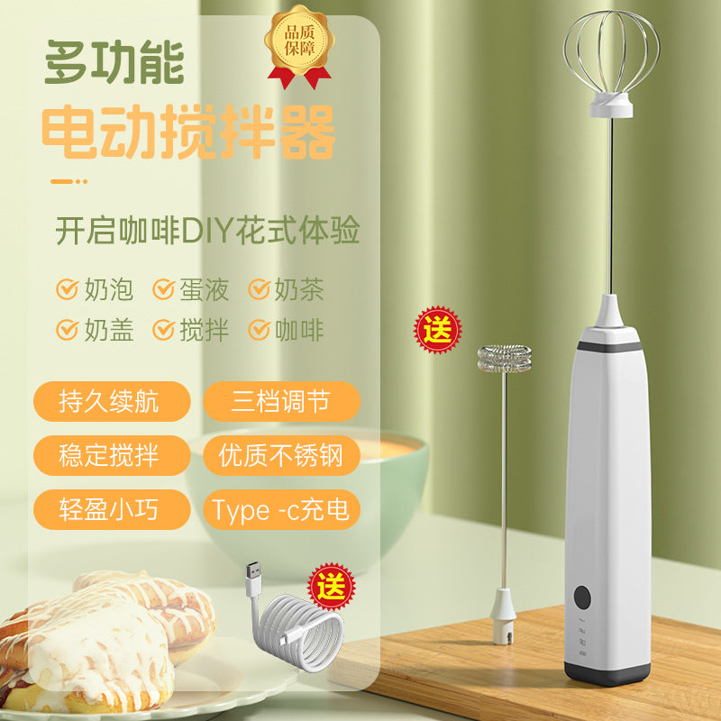 Premium Mini Milchaufschäumer – Handheld Elektrischer Kaffee-Cremeschläger