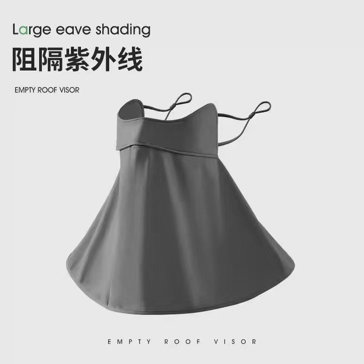 New Summer Sun Protection Mask for Women, Full Face Anti-Uv Ice Silk Face Mask, Breathable Mask, Neck Protection Integrated Veil