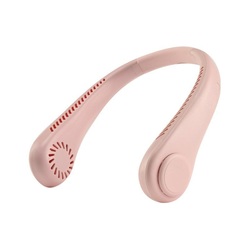 Yeni Soğutmalı USB Şarjlı Boyun Fanı - Taşınabilir Mini Yaprakssız Klima