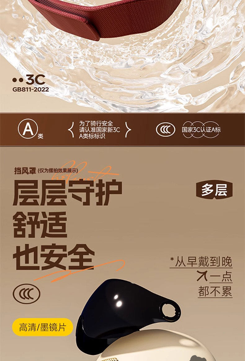 Factory 3C certification battery electric car helmet men's and women's four seasons universal helmet summer sunscreen breathable half helmet