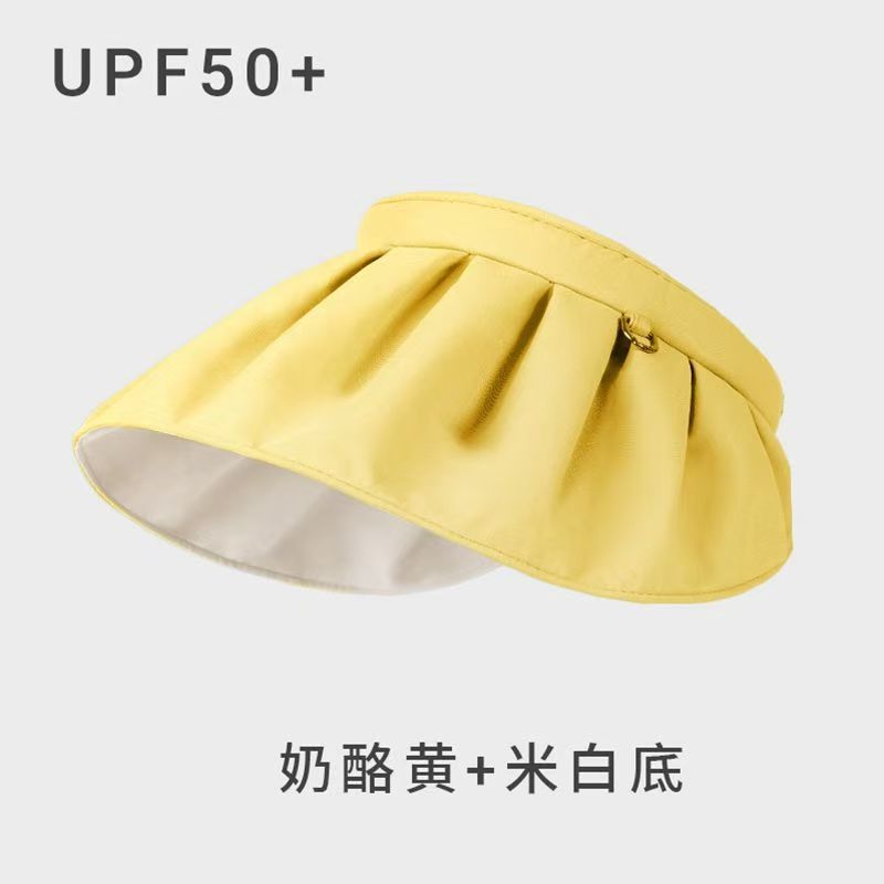 Shell Cap Summer Outdoor Sunscreen Black Rubber Anti-ultraviolet Sun Hat New Women's Hair Band Dual-purpose Sun Hat
