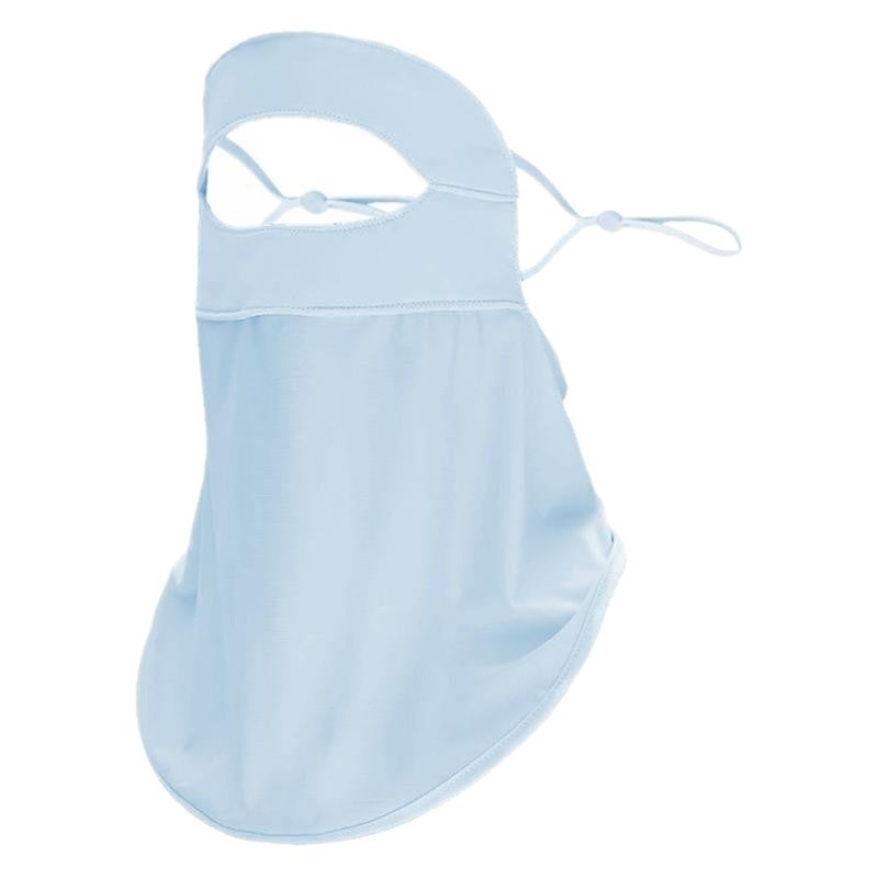 New Summer Sun Protection Mask for Women, Full Face Anti-Uv Ice Silk Face Mask, Breathable Mask, Neck Protection Integrated Veil