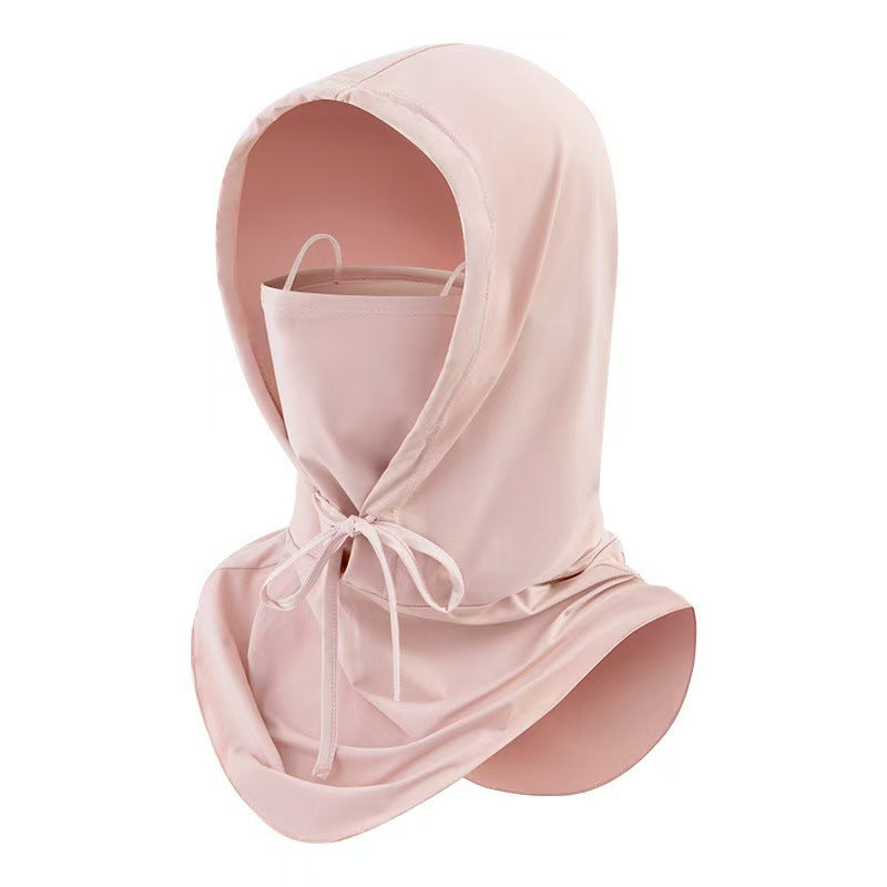 2025 New Sun Protection Mask for Women, Ice Silk Breathable Anti-Uv Neck Protection Mask, Full Face Coverage, Sports Style