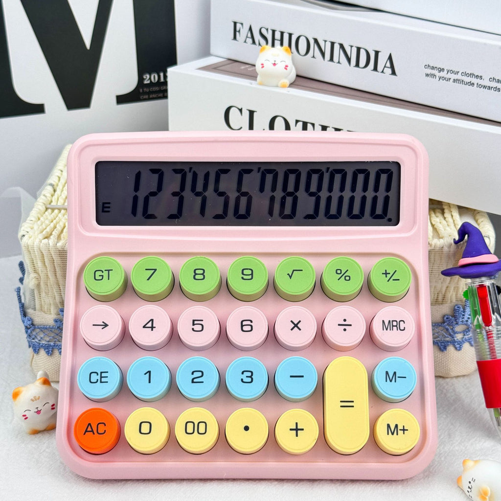 Sesli Hesap Makinesi - Yüksek Renk Değerli Degradé Taşınabilir 12 Haneli Büyük Ekran Ofis ve Sınav