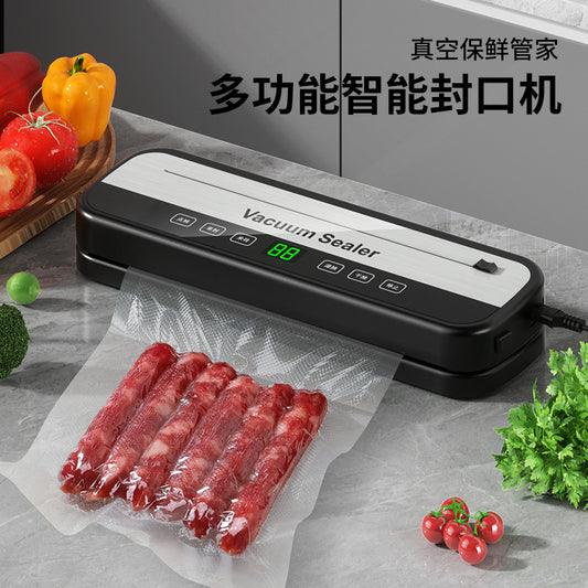 Vacuum Food Sealer Machine - Wet & Dry Use, Knife Cutting, Plastic Packaging Machine for Kitchen