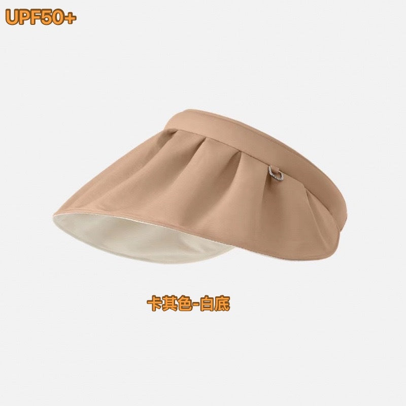 Shell Cap Summer Outdoor Sunscreen Black Rubber Anti-ultraviolet Sun Hat New Women's Hair Band Dual-purpose Sun Hat