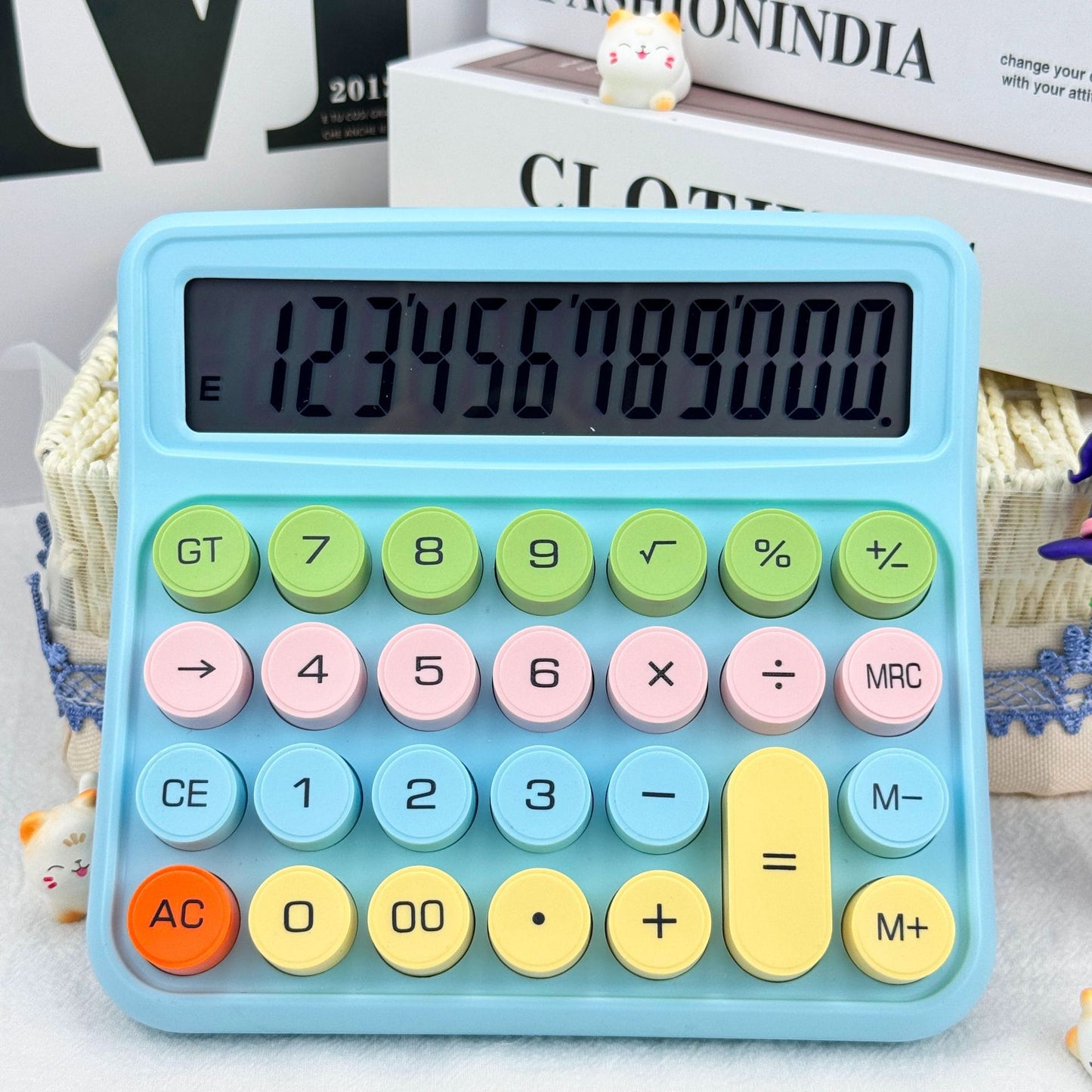 Sesli Hesap Makinesi - Yüksek Renk Değerli Degradé Taşınabilir 12 Haneli Büyük Ekran Ofis ve Sınav