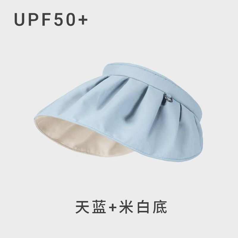 Shell Cap Summer Outdoor Sunscreen Black Rubber Anti-ultraviolet Sun Hat New Women's Hair Band Dual-purpose Sun Hat