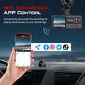 Yeni HD 1080P Üç Kayıtlı Araç Kamerası WiFi Bağlantılı Kızılötesi Gece Görüşü Park İzleme Geri Görüş
