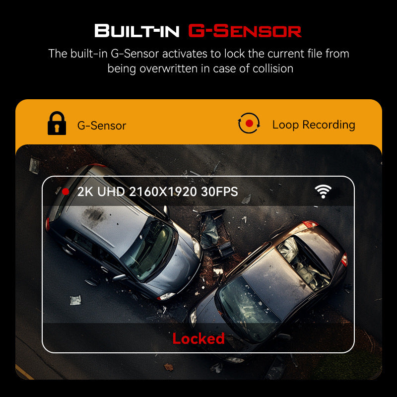 Yeni HD 1080P Üç Kayıtlı Araç Kamerası WiFi Bağlantılı Kızılötesi Gece Görüşü Park İzleme Geri Görüş