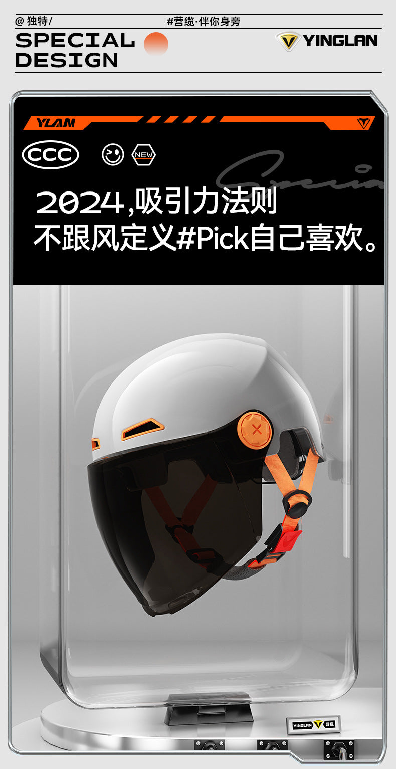 [Aerozen1.0 Helmet] Women's Electric Bike Helmet with 3C Certification, Men's Half Helmet for Motorcycle Riding, Starry Sky Edition