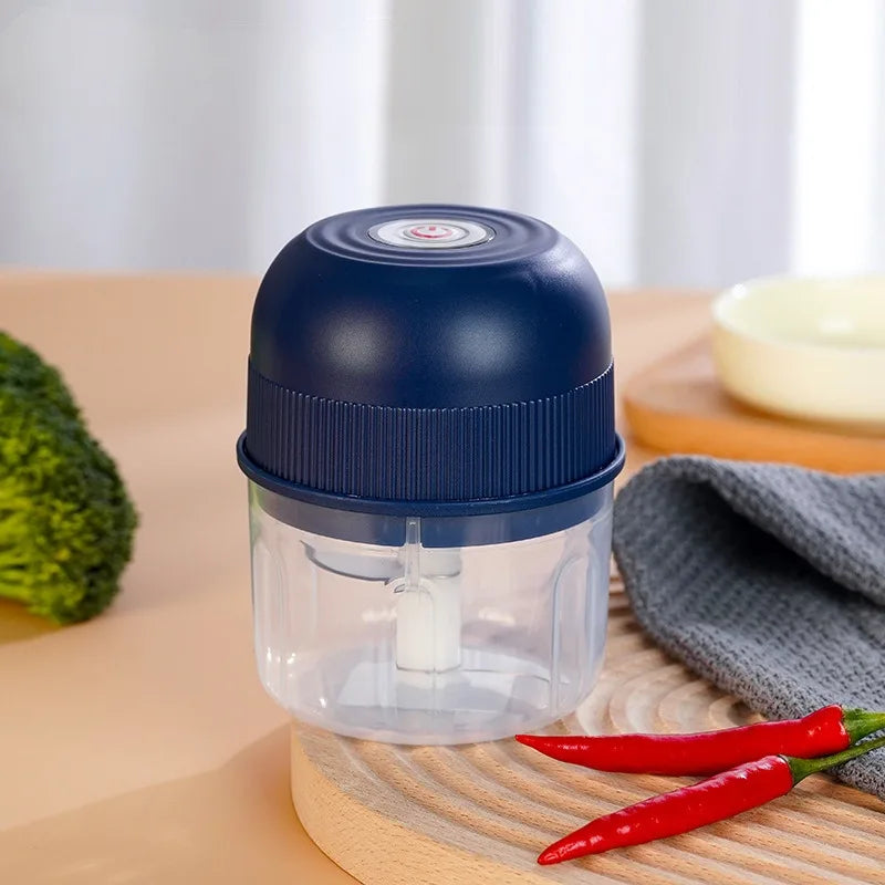 Elektrischer Knoblauch- und Zwiebelhacker 260 ml – 1-Knopf-Bedienung, Multifunktions-Küchenmaschine, Fleischwolf