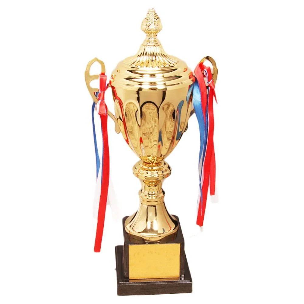 Sports Games Gold Trophy Awards Champion with Lid Winner Award Trophy Toy School Rewarding Supply Competition Soccer