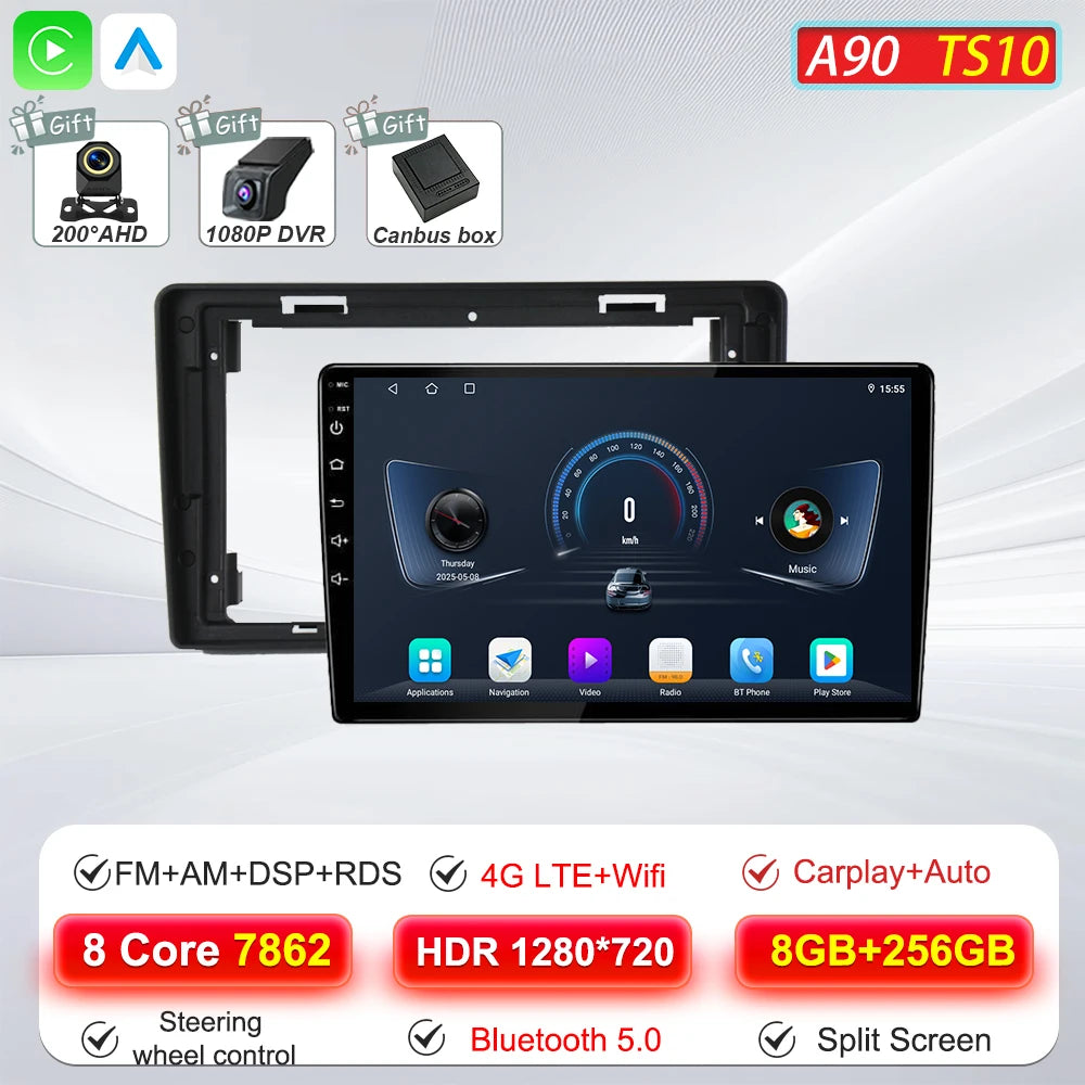 Car Multimedia Radio Player For Citroen Berlingo B9 Peugeot Partner 2008 - 2019 Carplay Auto Navigation GPS Stereo Android 16 BT