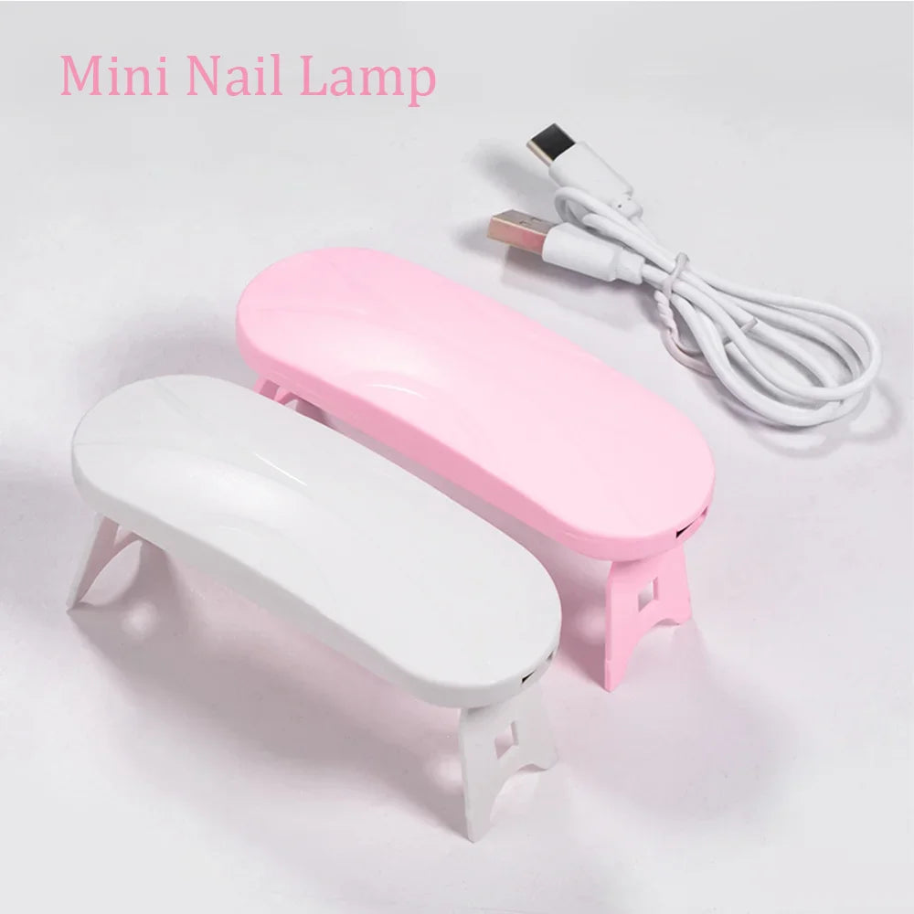 Mini UV LED Tırnak Kurutma Lambası 6W – Taşınabilir Jel Oje Kurutucu, 45s/60s Zamanlayıcı, USB Bağlantılı