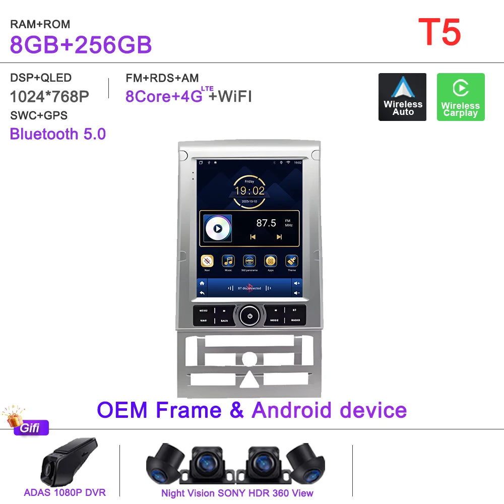Android 16 9.7 inch Car Radio For Peugeot 407 2004-2008 Multimedia Video Player Navigation GPS Stereo Touch Screen Carplay dvd