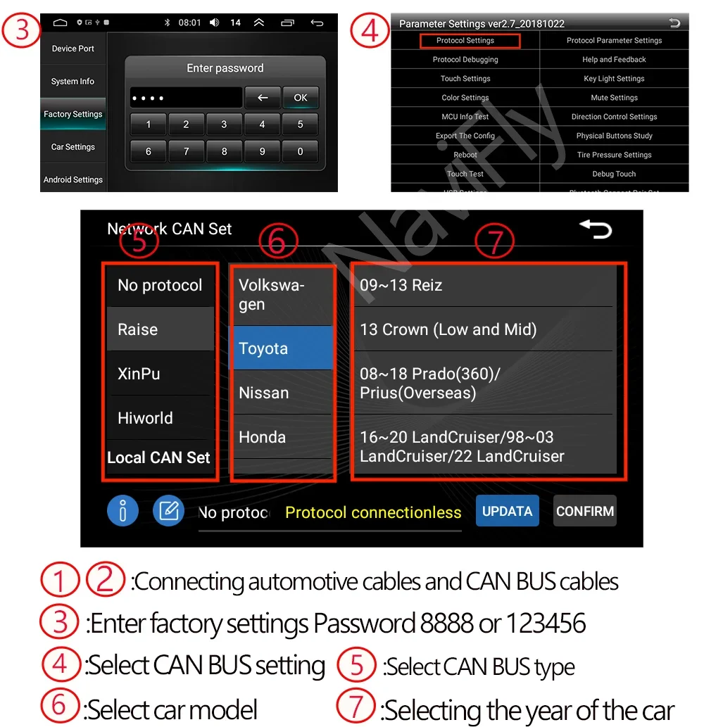 MEKEDE 7'' 9'' CarPlay Android Auto Araç Teybi - Renault Megane 2 2002-2009 Uyumlu Akıllı Multimedya Sistemi