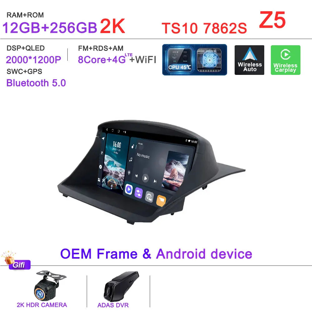 Android 16 Car Radio For Ford Fiesta MK6 Mk7 2009 2010 2012 2014 2015 2016 2017 Multimedia Player GPS Navigation DSP Head Unit