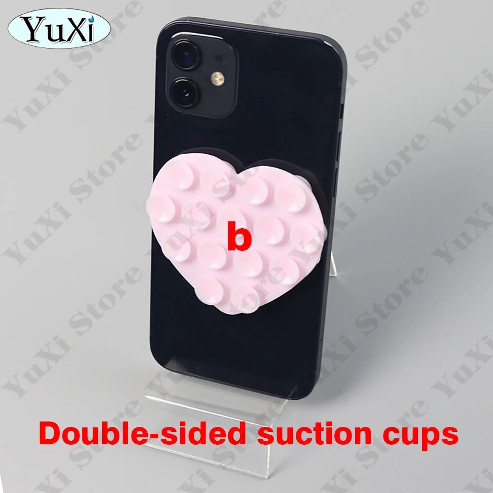 YuXi 5in1 Silikon Vantuz Seti – Tek & Çift Taraflı, Telefon Tutucu, Duvar & Masa Sabitleme