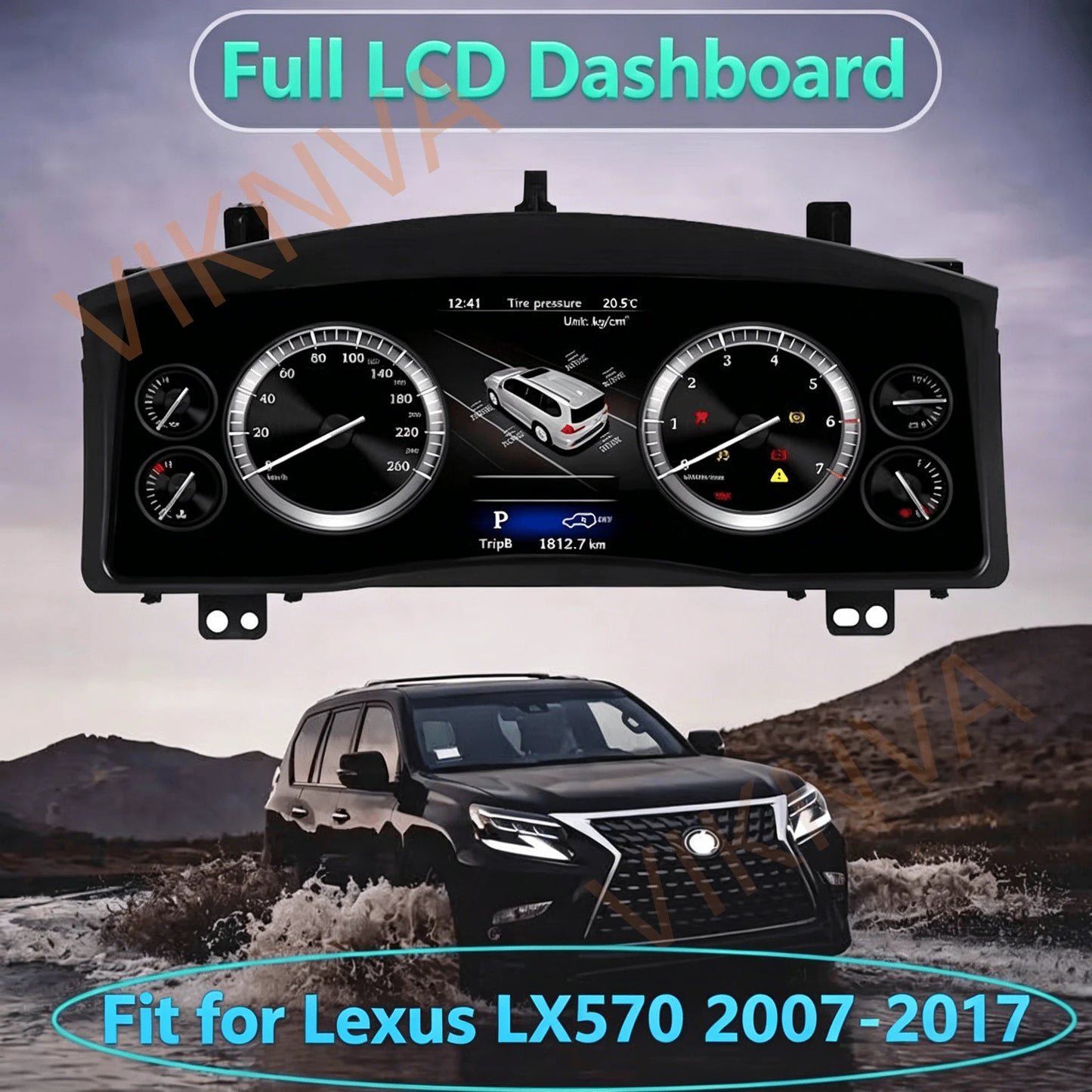 Digital Cluster for Lexus LX570 2007-2015 Car LCD Dashboard Display Speedometer Virtual Panel Digital Cluster Instrument