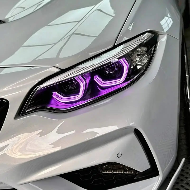 FOR BMW F87 M2 2 Series F23 F22 LCI M240i 230i 218i RGBW LED Headlights Daytime Running Lights Angel Eyes J ONE Multi-color DRL