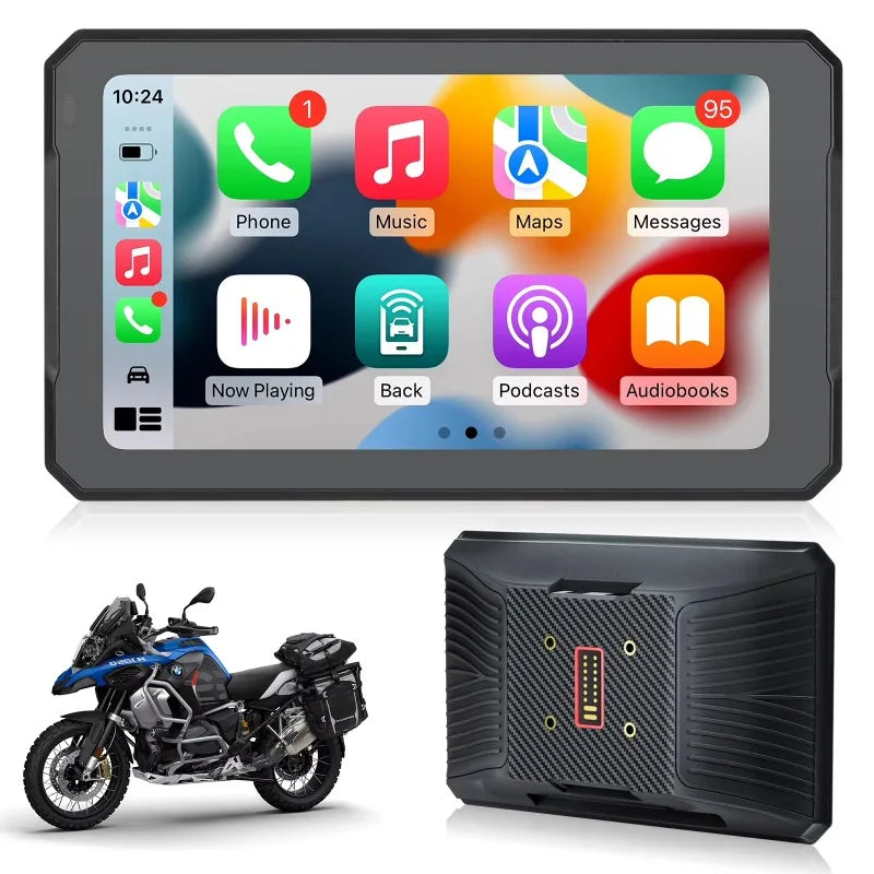 Motorcycle 7 Inch Portable GPS Navigator IP67 Waterproof Android Player HD Display  WiFi 5G Carplay for BMW Motorcycle